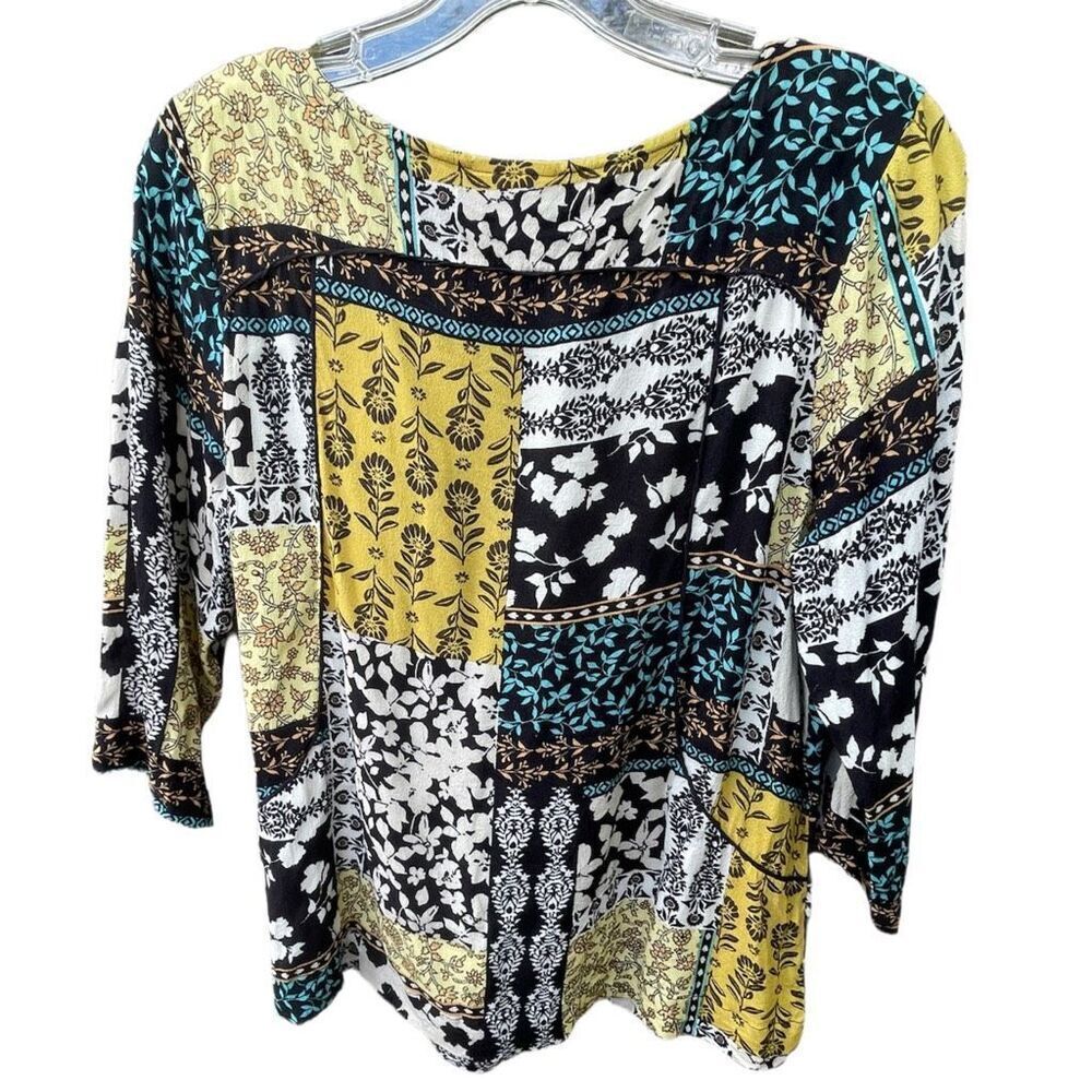 J.Jill size M multi pattern crepe top.